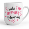 UUS! Väike valge fotokruus.